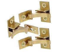 FIXOSHEE 3pcs Copper Elbow Latch Locks for Door Window Security Durable Catch with Design for Institutional and Commercial Use