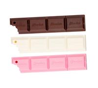 FIXOSHEE 3pcs Creative Chocolate Shaped Ballpoint Pen Set, Cartoon Gel Ink Writing Pens in White, Coffee, and Pink for School, Office, and Party Supplies