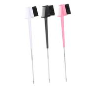 FIXOSHEE 3pcs Double-ended Eyebrow Brush and Eyelash Comb Mixed Colors Makeup Tool with Soft Bristles for Natural Brow Shaping and Lash Separation
