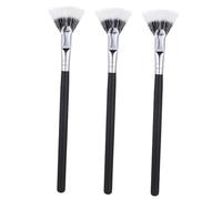 FIXOSHEE 3pcs Fan Shaped Lash Brushes Eyelash Separator Mascara Brush with Soft Dense Bristles for Precise Lash Definition and Clump Eye Makeup Application