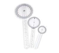 FIXOSHEE 3pcs Flexible Plastic Goniometer Medical Angle Protractor Rulers Precision Measurement Tools for Orthopedic and Physical Therapy Use Durable Drafting Geometry Instruments