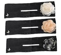 FIXOSHEE 3Pcs Flower Hair Bun Maker with Wired Shaper for Women Easy to Wear Hair Styling Tools with Floral Decoration and Gift