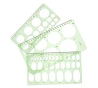 FIXOSHEE 3pcs Geometric Drawing Stencil Templates with Ellipse and Circle Design Ruler for Students Architects and Engineers Multi Functional Drafting Tools for School and Office Use