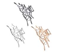 FIXOSHEE 3pcs Halloween Metal Hair Claw Clips for Women and Thick Long Gothic Spider Web Styling Tools Non-bending Hair Decorations for Parties and Daily Use