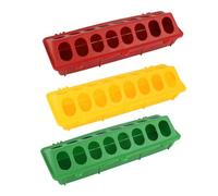 FIXOSHEE 3pcs Hanging Food Feeder for Cage Parrot Pigeon Chicken Duck Feeder Food Bowl Flip Design Easy Refill Random Color