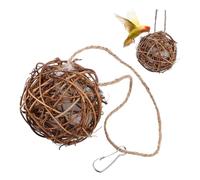 FIXOSHEE 3pcs Hanging Hummingbird Nest with Natural Nesting Material for Outdoor Garden and Balcony Stylish Roosting Pocket Birdhouse for Wild Birds Eco Friendly Bird Care Decor