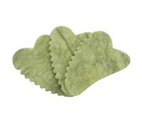 FIXOSHEE 3pcs Heart-Shaped Jade Gua Sha Face Massager for Facial Contours Ergonomic Scraping Tool for Muscle Relief Compact Travel-Friendly Skin Care Beauty Spa Essentials