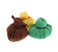 FIXOSHEE 3pcs Herbal Aroma Compress Balls with Wormwood for Hot Massage and Moxibustion Therapy Multiuse Thai Spa Massage for Body Eye and Facial Relaxation and Muscle Soothing