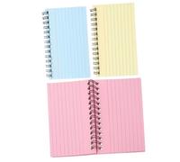FIXOSHEE 3pcs Index Cards Notepads Portable Memo Pads for Office School Small Notebooks with Spiral Binding for Daily Planning Inspiration Pink Yellow Blue