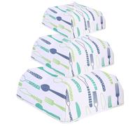 FIXOSHEE 3pcs Insulated Food Cover Set Green Fork Print, Small to Extra Large Kitchen Food Protector Tent for Outdoor Dining and Table Use