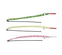 FIXOSHEE 3pcs Interactive Cat Snake Wand with Crinkle Sounds and Soft Plush Kitten Teaser for Indoor and Outdoor Play Sensory Enrichment Pet Entertainment