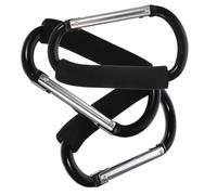 FIXOSHEE 3Pcs Large Sturdy Stroller Hooks Portable Carabiner Clips for Shopping Bags Backpacks Multipurpose Heavy-Duty Hangers for Prams Carts Bikes Wheelchairs