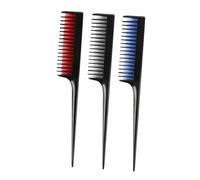 FIXOSHEE 3Pcs Long Handle Hair Styling Combs with Pointed Tail for Detangling and Hairdressing Smooth Teeth for Comfortable Touch Suitable for Various Hair Types and Home Use