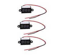 FIXOSHEE 3pcs Mini Dc Voltmeter Two-wire Digital Voltage with Reverse Polarity Protection for Battery Monitoring and Voltage Measurement