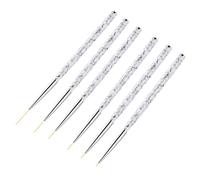 FIXOSHEE 3pcs Nail Art Liner Brush Set 5/7/9MM Fine Tip Marbling Nail Painting Pen Manicure Tools for Precise Design and DIY Art