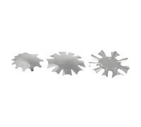 FIXOSHEE 3pcs Nail Art Stencil Trimmer Stainless Steel Manicure Plate for DIY French Nail Molding Tools Silver B C Templates for Precise Shape and Curve