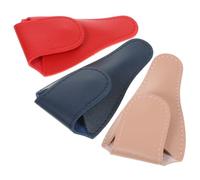 FIXOSHEE 3pcs Nail Scissor Pouch Premium PU Grooming Scissor Bag Protective Cuticle and Pedicure Scissors Holder Stylish for Manicure Tools Storage