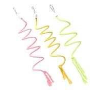 FIXOSHEE 3Pcs Parrot Climbing Rope for Birds Pet Chewing Swing Perches Bite-resistant Cage Accessories for Parakeets Cockatiels Budgies