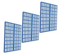 FIXOSHEE 3pcs Rabbit Cage Mats Plastic Bunny Feet Pads 34x25x1cm Blue Floor Nesting Mats for Small Animal Hutches Guinea Pig Rat Chinchilla Bedding