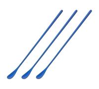 FIXOSHEE 3pcs Reptile Feeding Spoons for Small Animals, 23cm Long Blue Food Scoops for Wet and Powdered Diets, Reusable Pet Food Holder Spoon for Lizards and Amphibians