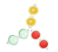 FIXOSHEE 3Pcs Reusable Cooling Eye Patches with Fruit Design Lightweight Breathable Ice Eye Masks Cold Compress Pads for Travel and Home Use