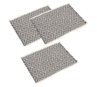 FIXOSHEE 3pcs Scale Miniature Dollhouse Rugs Handwoven Tiny Area Carpets for Furniture Portable Dollhouse Accessories for Living Decor and Dioramas