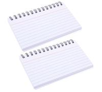 FIXOSHEE 3pcs Small Spiral Notepad Tear-off Index Cards White Pocket-size Memo Pads for Students and Teachers Daily Planning Office School Supplies