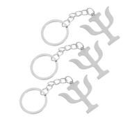 FIXOSHEE 3pcs Stainless Steel Psychologists Keychain with Psychology Symbol Pendant Lightweight Keyring for Teachers Students Men Secure and Scratch-resistant Bag Schoolbag Accessory