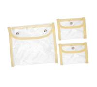 FIXOSHEE 3pcs Transparent PVC Makeup Bags Clear Cosmetics Pouches with Card and File Storage Portable Travel Organizer for Women Large and Small for Outdoor and Office Use