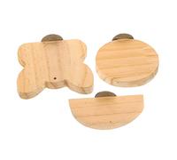 FIXOSHEE 3pcs Wooden Bird Toy Pet Pedal Toys Parrot Platform for Hamster Cage Household Hamster Jump Board