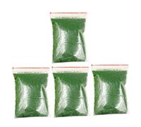 FIXOSHEE 4 packs Green Artificial Grass Powder Static Grass Tufts for Model Railway Landscape Fairy Garden Miniatures DIY Diorama Detailing Sponge Tree Powder for Realistic Crafting