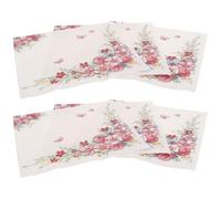 FIXOSHEE 4 Packs of Flower Printing Party Paper Napkins, 20 Sheets Per Pack, Decorative Floral Disposable Napkins for Household, Hotel, and Holiday Table Use