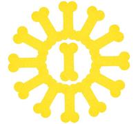 FIXOSHEE 4 Packs Yellow Pet Memorial Paper Coins for Dogs Bone Shaped Spirit Offering Paper Ancestral Money for Outdoor Ceremonies and Pet Funeral Rituals