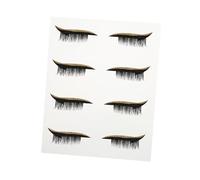 FIXOSHEE 4 Pairs Adhesive Eyeliner Tape Eye Line Strip Sticker for Women Glitter Gold Temporary Eye Makeup Decals Easy Application for Parties Carnivals Cosplay