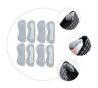 FIXOSHEE 4 Pairs Cow Leather Heel Pads Anti-wear Thickened Heel Cushions with Double-Sided Adhesive for Feet Care Prevent and Blisters in Grey