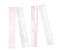 FIXOSHEE 4 Pcs Sewing Equipment Ruler Set Flexible Plastic Quilting and Clothing Pattern Rulers for Dress Makers Tailors Pattern Making Drafting Measuring Tool for Garment Design and DIY