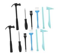FIXOSHEE 4 sets Excavation Tool Kit for Dinosaur Digging Ergonomic Hammer Brush Educational Archaeology Playset for Boys and Develops Creativity and Hand Eye Coordination