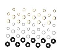 FIXOSHEE 40 Sets Quartz Clock Mechanism Kit with Washer Nuts Gaskets Mounting Hardware for DIY Wall Clock Repair and Assembly Compatible with Various Quartz Movements