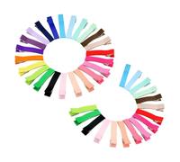 FIXOSHEE 40pcs Boutique Hair Clips Grosgrain Ribbon Lined No Grip Metal Barrettes for Hair Accessories Suitable for Headbands Hats