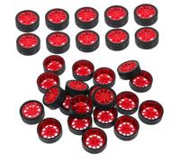 FIXOSHEE 40pcs Car Wheels Bulk for Car Assemble DIY Robot Projects Replacement Wheels for Educational Science Experiments Scale Builds