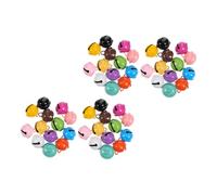 FIXOSHEE 40pcs Decorative Puppy Bells Delicate Cat Bells Multi-function Iron Jingle Mixed Color Simple Design for Hanging Ornaments on Tree Branches Random Color