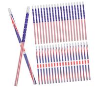 FIXOSHEE 40pcs Flag Pencils with Erasers American Uk Flag Designs Smooth Writing for Educational Use Back to School Party Favors Patriotic Study Rewards for Students and Teachers