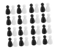 FIXOSHEE 40pcs Human Shaped Chess Pieces Board Game Tokens Plastic Pawns Portable for Adults and Logic Training and Imagination Development
