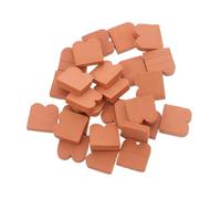 FIXOSHEE 40pcs Scale Mini Bricks Clay Tiles for Dollhouse Decoration Realistic Handmade Brown Wave Roof Model for DIY Table Educational Craft and Miniature Building Accessories