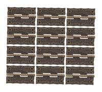 FIXOSHEE 40pcs Small Vintage Decorative Drawer Hinges for Wooden Boxes Mini Hollow Carved Iron Replacement Hinges with Screws Antique Style Retro Jewelry Box Hardware