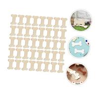 FIXOSHEE 40pcs Wood Dog Bone Craft Supplies Unfinished Wooden Boards for DIY Painting Wedding Party Home Decorations Safe Natural Material