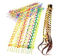 FIXOSHEE 42 Pcs Colorful Hair Braiding Tool for Adults Elastic Lightweight Twist Styling Accessories for All Hair Types Quick Bangs Fix and Long Braid Tie