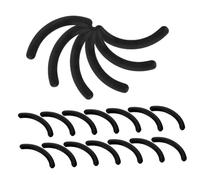 FIXOSHEE 48pcs Soft Rubber Eyelash Curler Pads Replacement Black Silicone Cushion Refills with Clear Storage Box Fit for Eyelash Curlers Gentle Lash Curling and Makeup Tool Maintenance