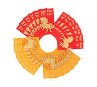 FIXOSHEE 48pcs Traditional Chinese Red Envelopes Year Horse Vietnamese Hong Bao Lucky Money Packets Paper Spring Festival Cash Storage Pouch Craftsmanship for Year Celebrations and Parties