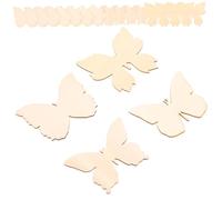 FIXOSHEE 48pcs Wooden Butterfly Cutouts Blank Wood Boards DIY Craft Decorations for Painting Party Pendants and Home Ornament Unfinished Portable Wooden Slices
